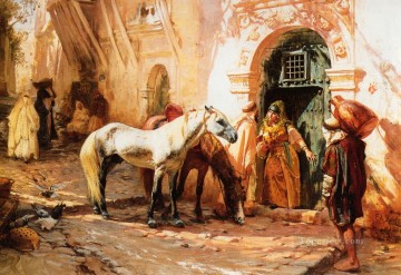 Federico Arturo Bridgman Painting - Escena en Marruecos Frederick Arthur Bridgman